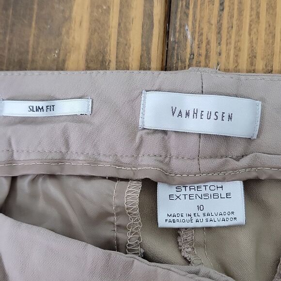 VanHeusen. Stretch. Casual Business Pants. Cropped. Size 10 - Picture 3 of 6